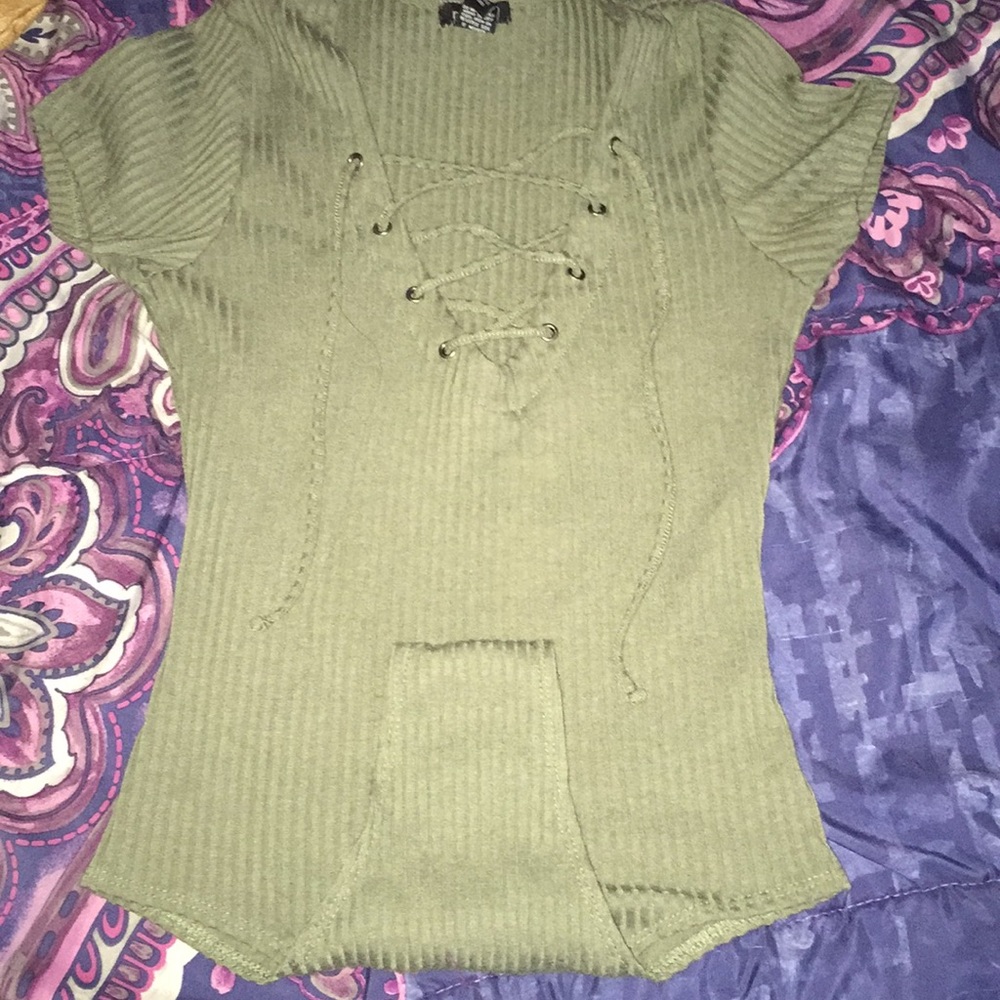 criss cross bodysuit